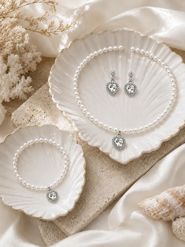 Silver_And_Pearl_White_Alloy_Pearl_Heart_Pendant_Necklace_Bracelet_Earrings_Set_For_Women