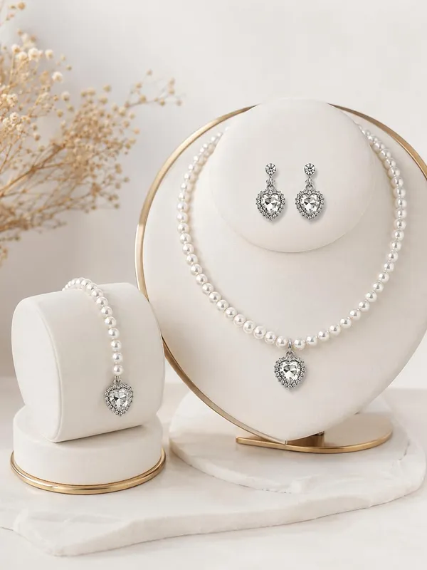 Silver_And_Pearl_White_Alloy_Pearl_Heart_Pendant_Necklace_Bracelet_Earrings_Set_For_Women