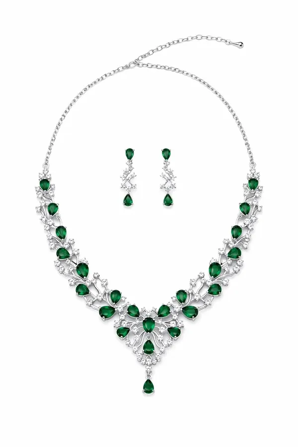 Zeeba_Jewels_Rhodium_Plated_American_Diamond_Necklace_Set_with_Earrings_for_Women_|_Elegant_AD_Bridal_Wedding_Party_Jewelry