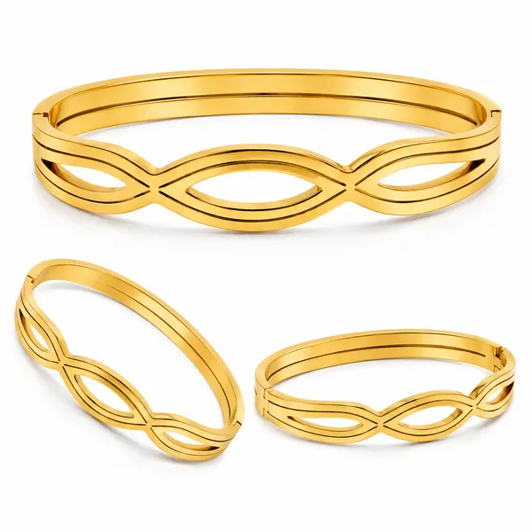 Zeeba_Infinity_Gold_Plated_Contemporary_Openwork_Bracelet