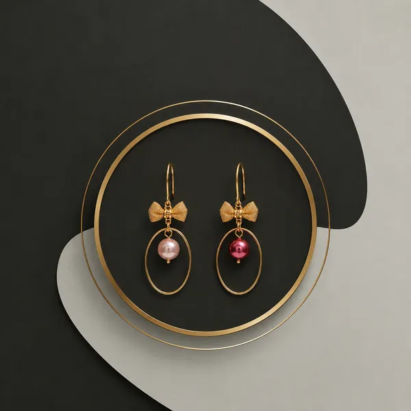 Zeeba_Jewels_Bow_&_Pearl_Hoop_Dangle_Earrings_for_Women_|_Elegant_Statement_Drop_Earrings_|_Designer_Fashion_Jewelr