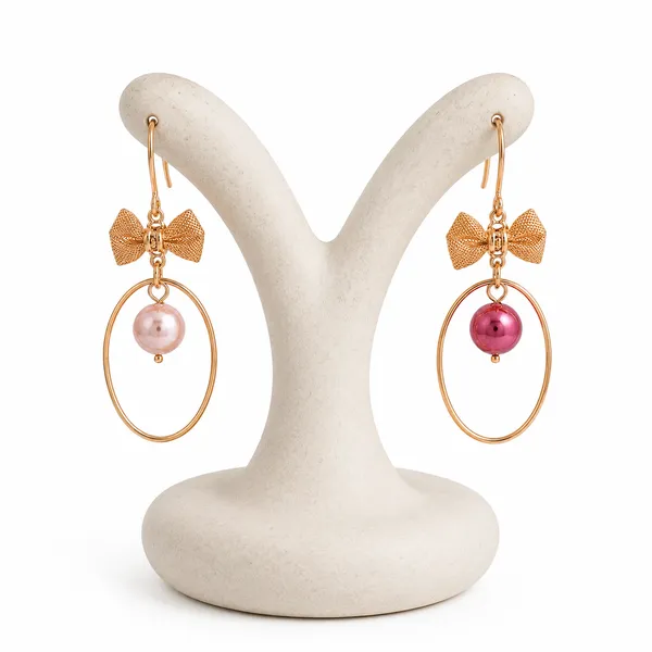 Zeeba_Jewels_Bow_&_Pearl_Hoop_Dangle_Earrings_for_Women_|_Elegant_Statement_Drop_Earrings_|_Designer_Fashion_Jewelr