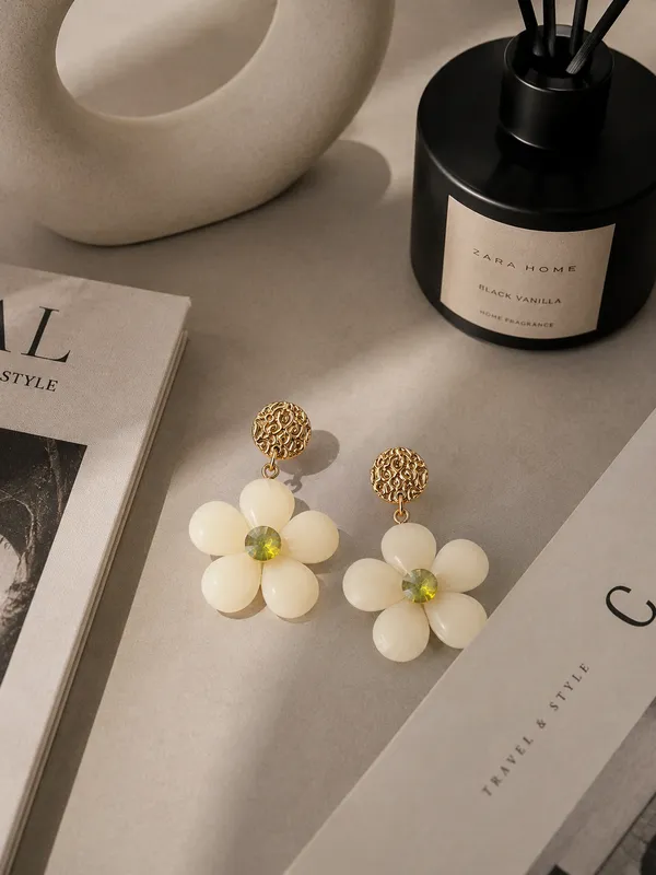 Zeeba_Jewels_Floral_Dangle_Earrings_for_Women_|_Statement_Flower_Drop_Earrings_with_Crystal_Accent_|_Lightweight_Designer_Fashion_Jewelry_for_Everyday_Elegance