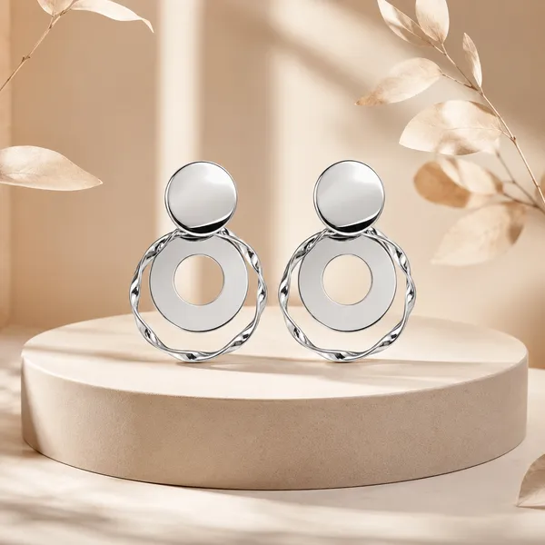 Zeeba_Jewels_Sculpted_Circle_Dangle_Earrings_for_Women_|_Contemporary_Geometric_Statement_Earrings_|_Designer_Minimalist_Fashion_Jewelry
