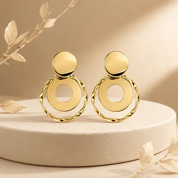 Zeeba_Jewels_Sculpted_Circle_Dangle_Earrings_for_Women_|_Contemporary_Geometric_Statement_Earrings_|_Designer_Minimalist_Fashion_Jewelry_(