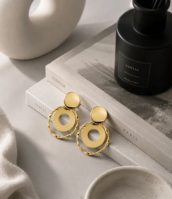 Zeeba_Jewels_Sculpted_Circle_Dangle_Earrings_for_Women_|_Contemporary_Geometric_Statement_Earrings_|_Designer_Minimalist_Fashion_Jewelry_(