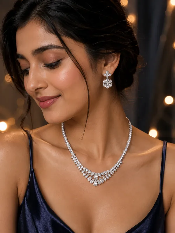 Crystal_White_Silver_Cz_Stone_Floral_Bridal_Necklace_Set_For_Women
