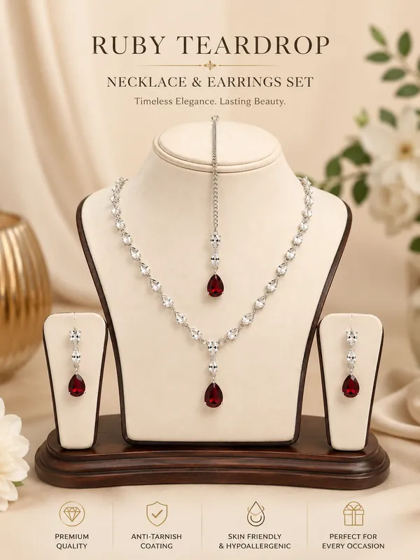 Ruby_Teardrop_Crystal_Necklace_&_Earrings_Set_–_Elegant_Bridal_Jewelry