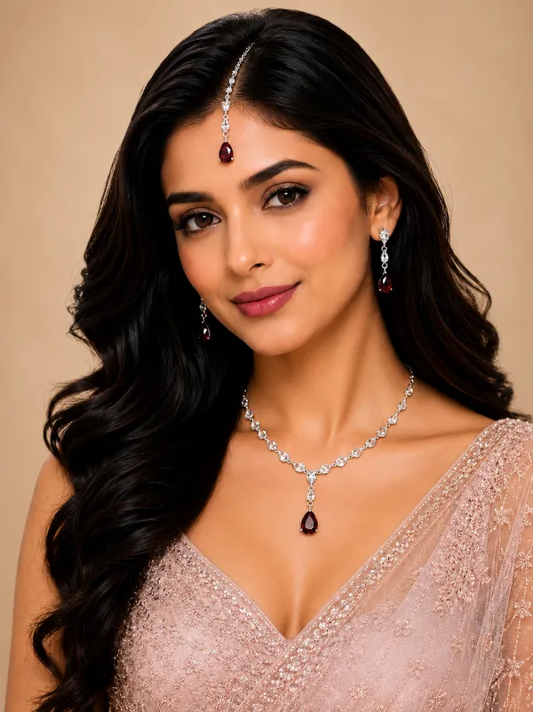 Ruby_Teardrop_Crystal_Necklace_&_Earrings_Set_–_Elegant_Bridal_Jewelry