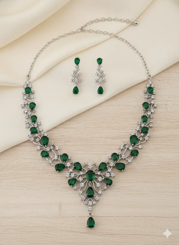 Zeeba_Jewels_Rhodium_Plated_American_Diamond_Necklace_Set_with_Earrings_for_Women_|_Elegant_AD_Bridal_Wedding_Party_Jewelry