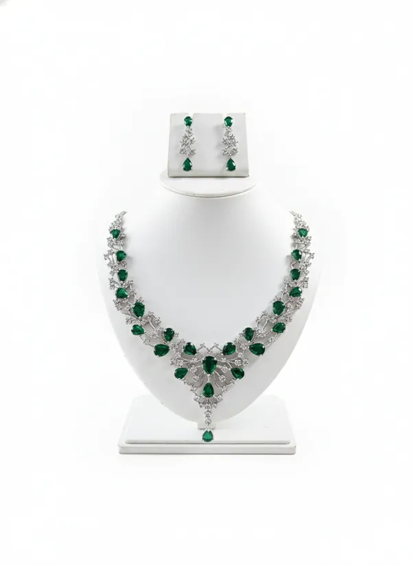 Zeeba_Jewels_Rhodium_Plated_American_Diamond_Necklace_Set_with_Earrings_for_Women_|_Elegant_AD_Bridal_Wedding_Party_Jewelry