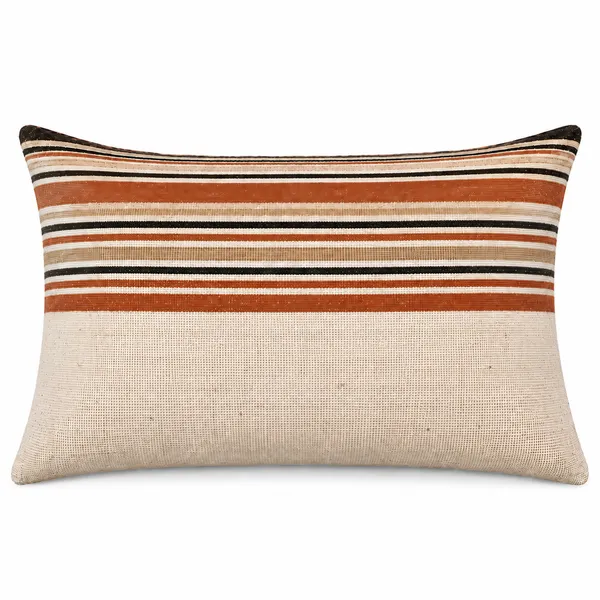 Handloom_Woven_Rust_red_Striped_Cushion_Cover_30x50_Cms