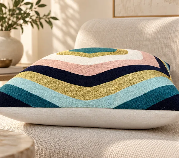 Curved_Hexagon_Embroidered_Cushion_Cover_Size_50x50Cms