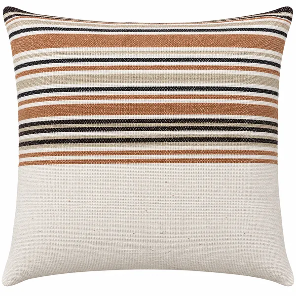 Handloom_Woven_Rust_red_Striped_Cushion_Cover_45x45_Cms