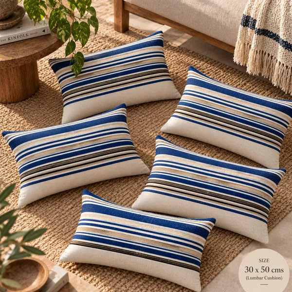 Handloom_Woven_Blue_Striped_Cushion_Cover_30x50_Cms