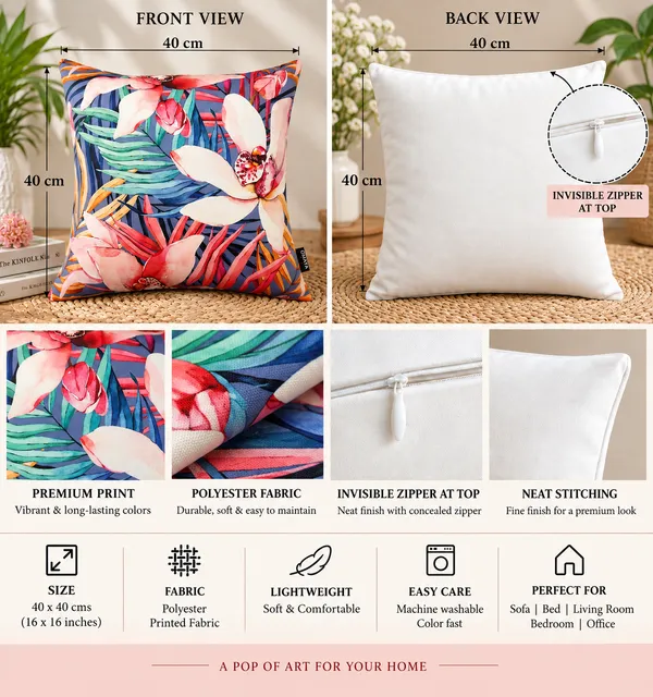 Tropical_Orchid_Bloom_Cushion_Cover_Size_40x40_Cms
