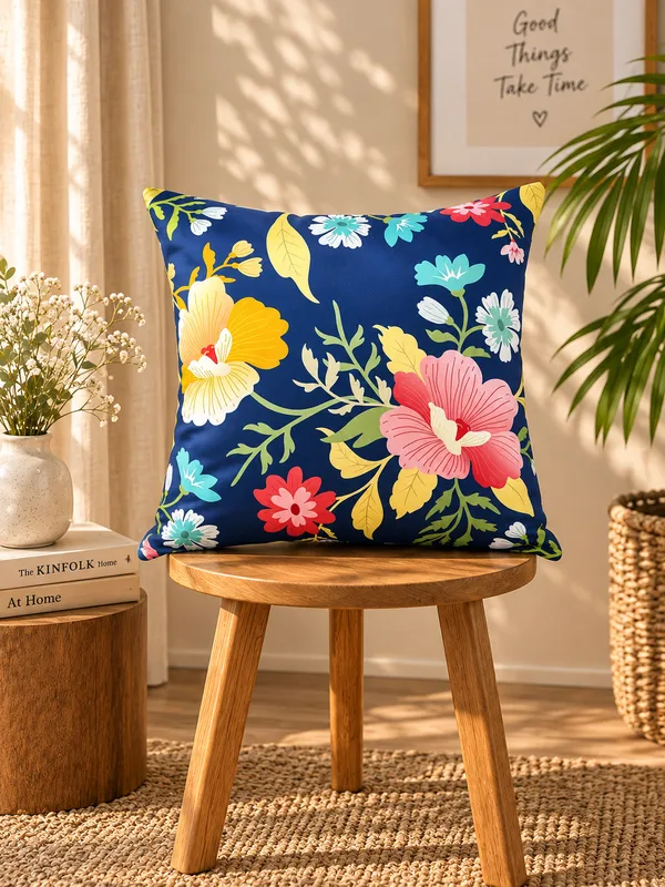 Azure_Blossom_Garden_Cushion_Cover_Size_40x40_Cms