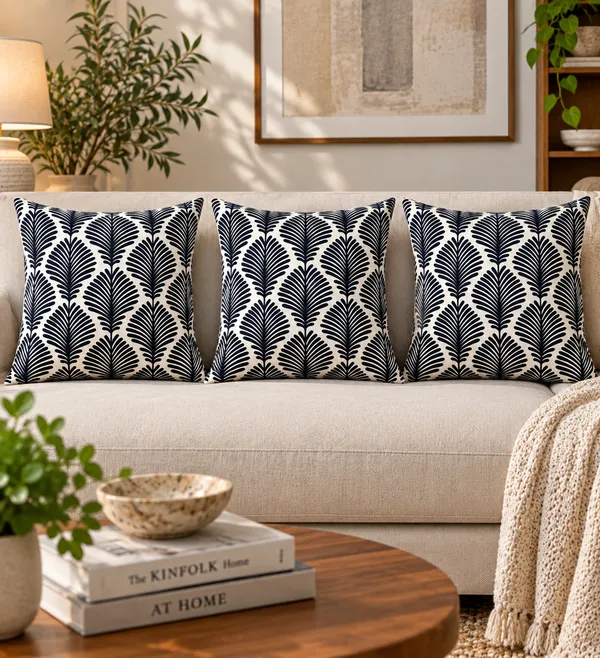 Blue_Ferns_Embroidered_Cushion_Cover_50x50Cms