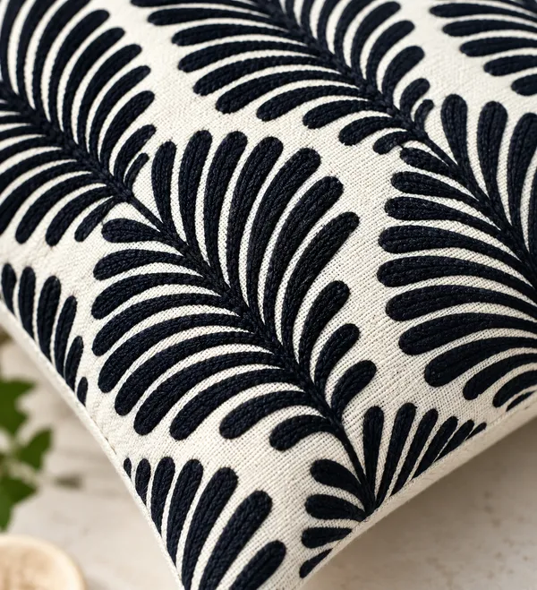 Blue_Ferns_Embroidered_Cushion_Cover_50x50Cms