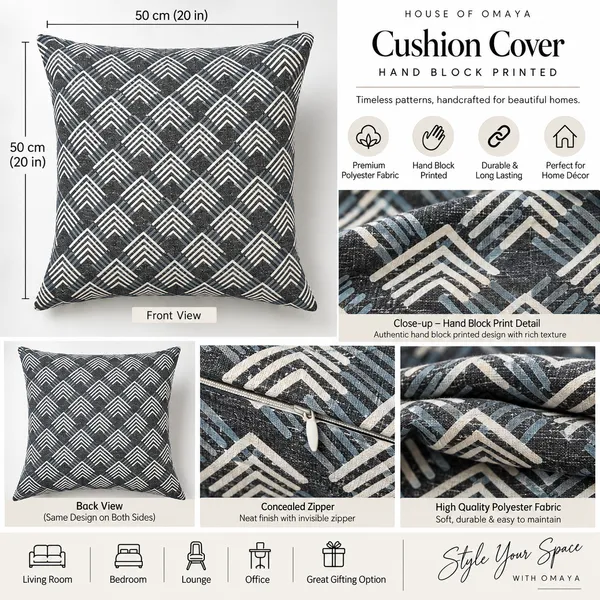 Geometrical_Bagru_Handblock_Printed_Cushion_Cover_50x50_Cms