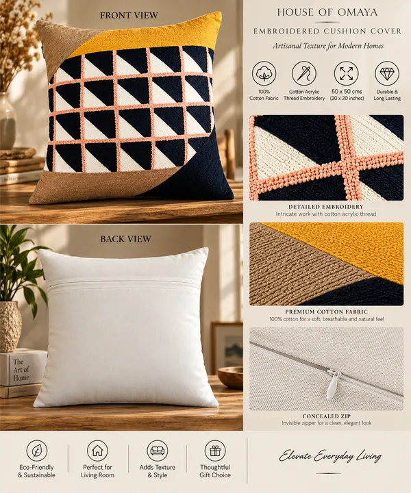 Geo_Triangles_Embroidered_Cushion_Cover_50x50Cms