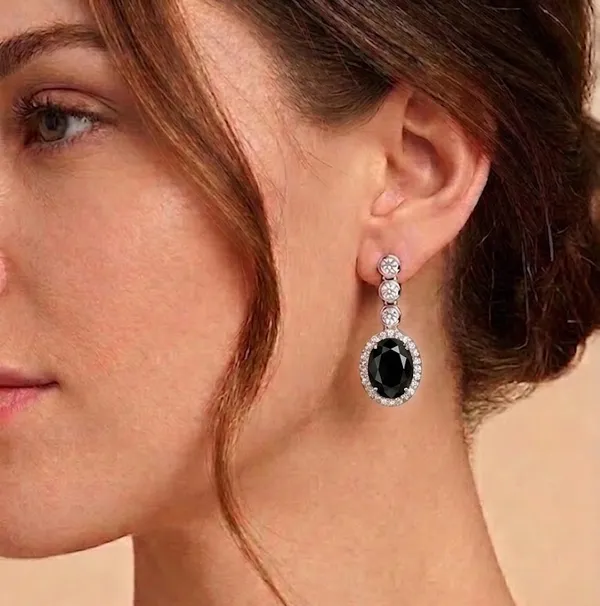 Silver_Metal_Black_Onyx_Crystal_Halo_Drop_Earrings_For_Women_(ERAD-01F)