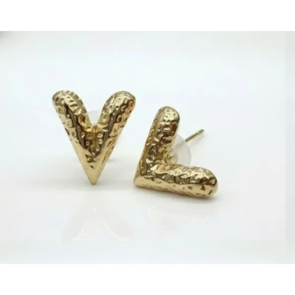 Gold_Stainless_Steel_Textured_V-Shape_Stud_Earrings_For_Women_(ERSS-07)