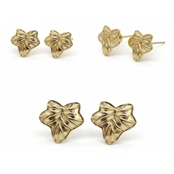 Gold_Stainless_Steel_Textured_Ivy_Leaf_Stud_Earrings_For_Women_(ERSS-15)