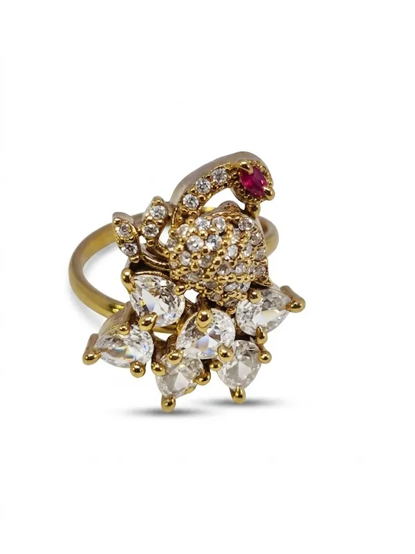Gold_Stainless_Steel_Peacock_Ruby_White_Stone_Statement_Ring_For_Women_(RGSS-30A)