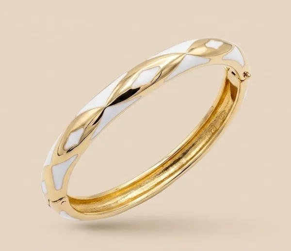 Gold_Metal_White_Enamel_Geometric_Bangle_Bracelet_For_Women_(BRENCF-01)