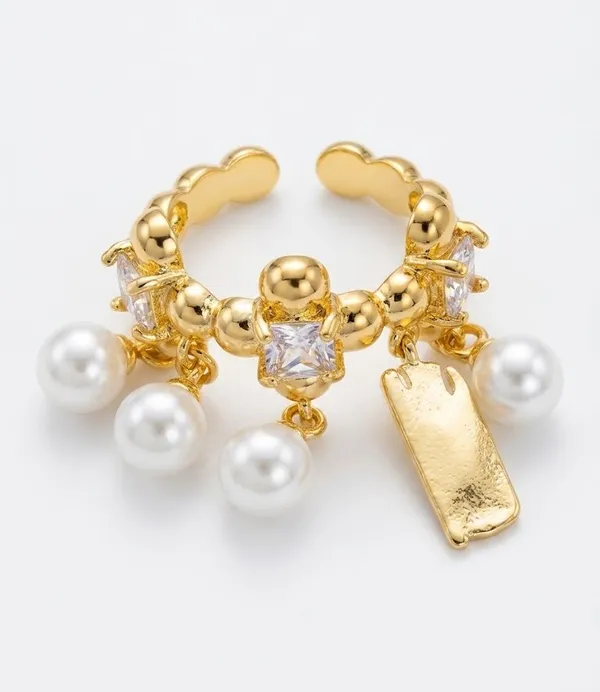 Gold_Stainless_Steel_Pearl_Drop_Statement_Ring_For_Women_(RGSS-24)