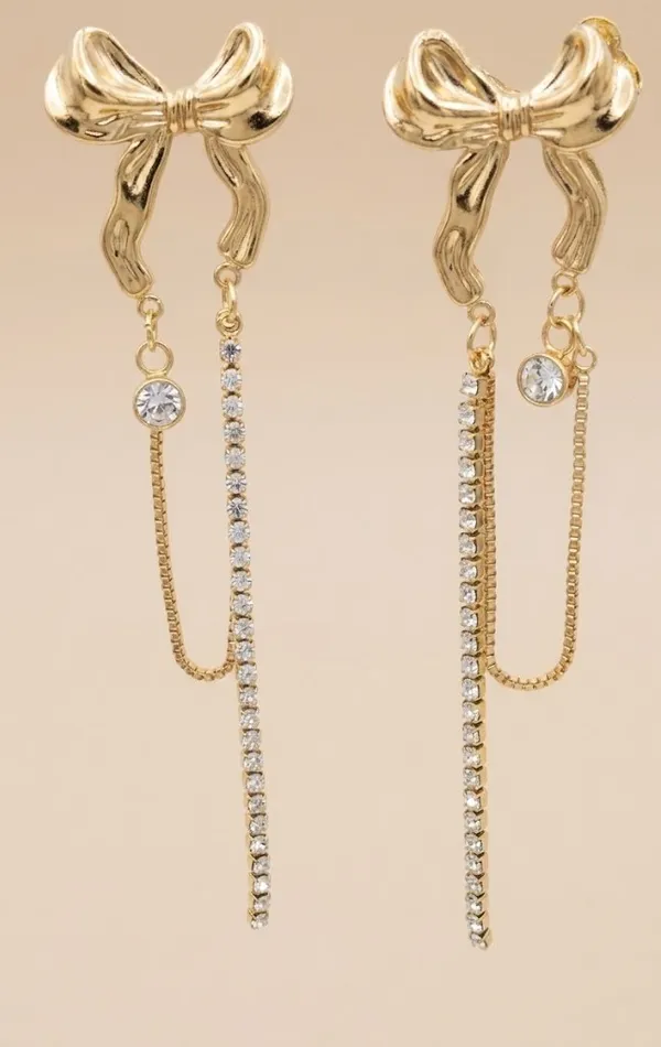 Gold_Stainless_Steel_Bow_Crystal_Drop_Earrings_For_Women_(ERSS-43)