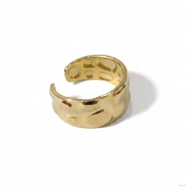 Gold_Stainless_Steel_Wide_Hammered_Texture_Adjustable_Ring_For_Women_(RGSS-17)