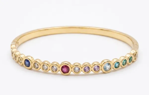 Gold_Stainless_Steel_Multicolor_Gemstone_Bezel_Set_Hinged_Bangle_For_Women_(BRSSCF-51)
