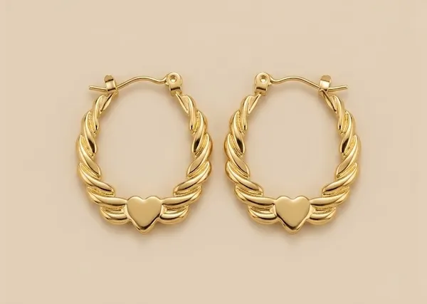 Gold_Stainless_Steel_Winged_Heart_Charm_Hoop_Earrings_For_Women_(ERSS-32)