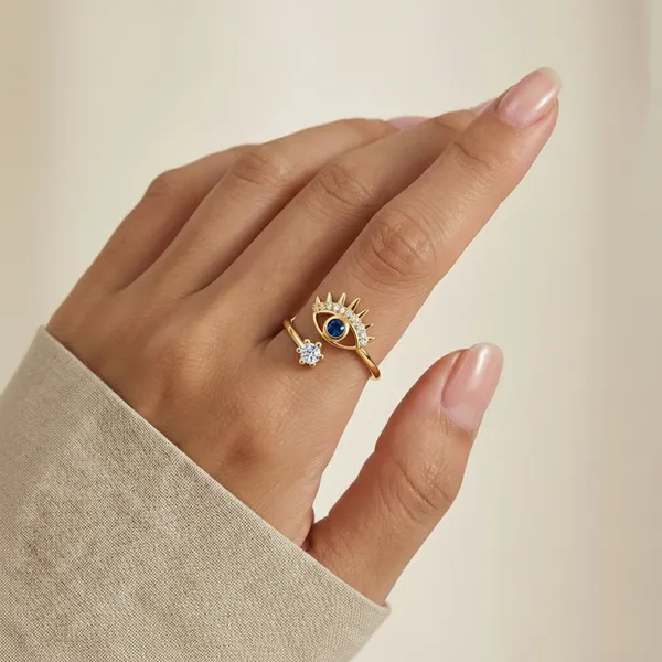 Gold_Stainless_Steel_Evil_Eye_Blue_Stone_Crystal_Ring_For_Women_(RGSS-34)