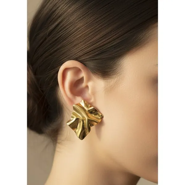 Gold_Stainless_Steel_Sculptural_Twisted_Statement_Stud_Earrings_For_Women_(ERSS-23)