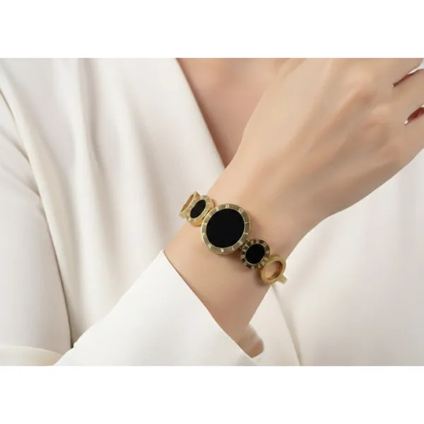 Gold_Stainless_Steel_Black_Stone_Circular_Statement_Bracelet_For_Women_(BRSSCF-28)