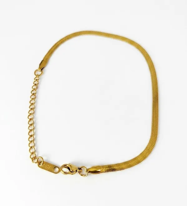 Gold_Stainless_Steel_Herringbone_Chain_Bracelet_For_Women_(BRSSCN-06)