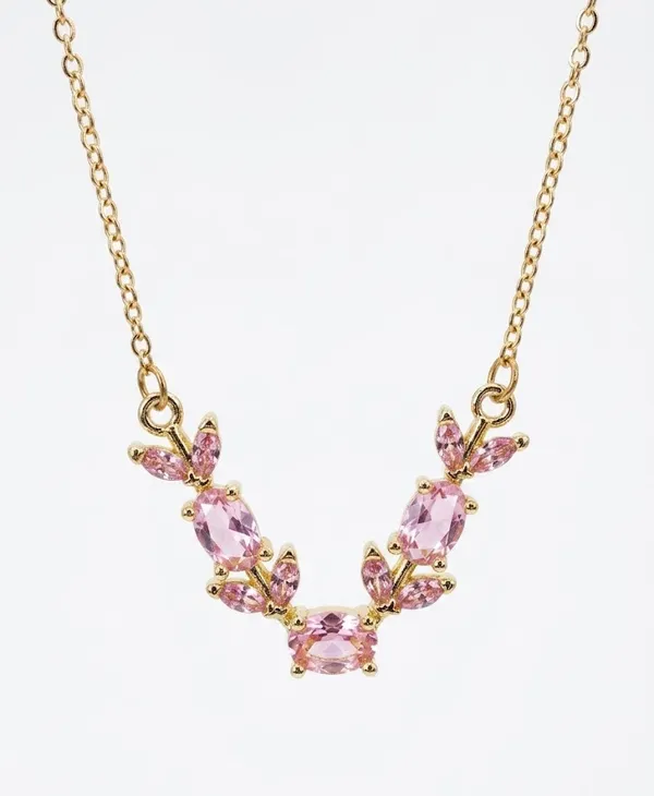 Gold_Pink_Stone_Floral_Crescent_Pendant_Necklace_For_Women_(PNSS-34D)