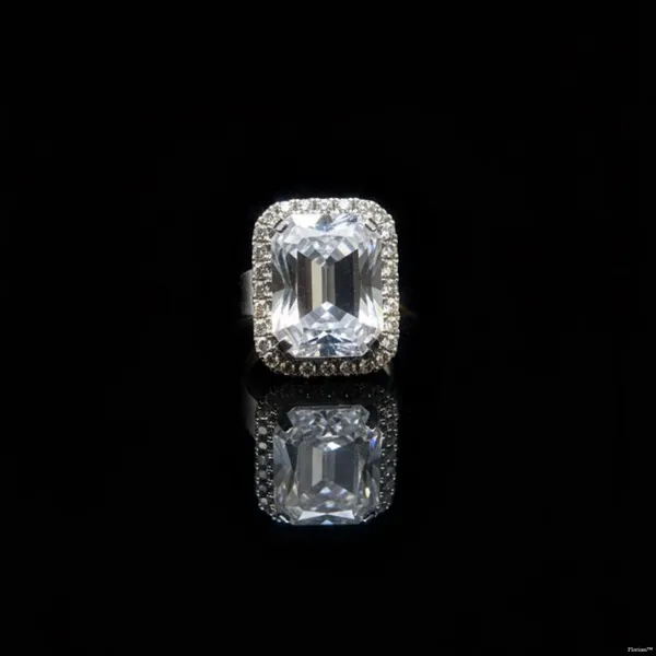 Silver_Metal_Emerald_Cut_Crystal_Halo_Ring_For_Women_(RGMT-01A)