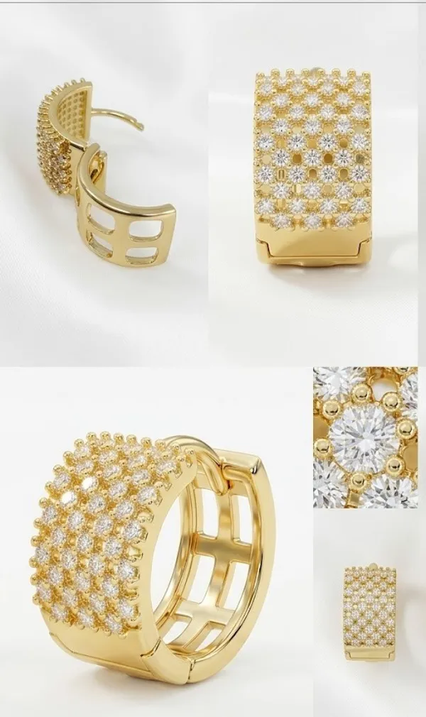 Gold_Metal_Cubic_Zirconia_Pave_Huggie_Hoop_Earrings_For_Women_(ERAD-07)