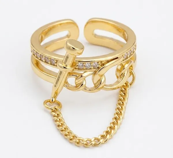 Gold_Stainless_Steel_Chain_Link_Adjustable_Ring_For_Women_(RGSS-27)