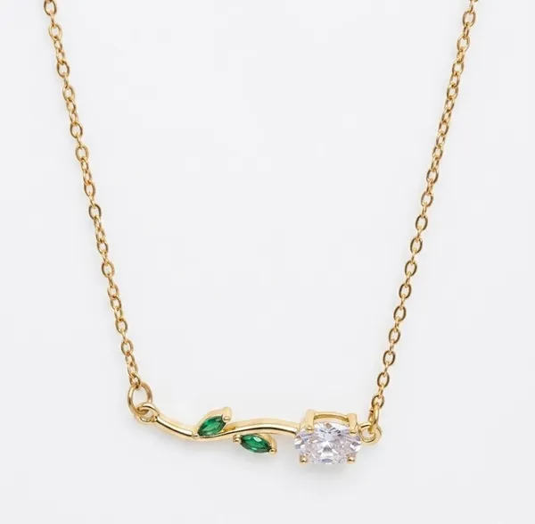 Gold_Stainless_Steel_Floral_Branch_White_Stone_Pendant_Necklace_For_Women_(PNSS-53)