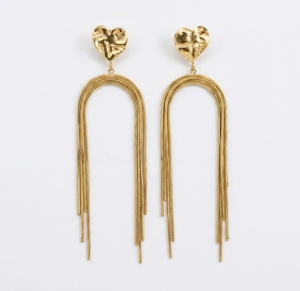 Gold_Stainless_Steel_Heart_Stud_Tassel_Drop_Earrings_For_Women_(ERSS-35)