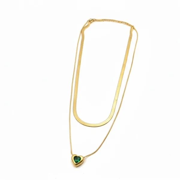 Gold_Stainless_Steel_Layered_Heart_Pendant_Necklace_For_Women_(PNSS-14)