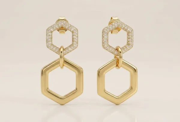 Gold_Stainless_Steel_Hexagon_Geometric_Crystal_Drop_Earrings_For_Women_(ERSS-39)