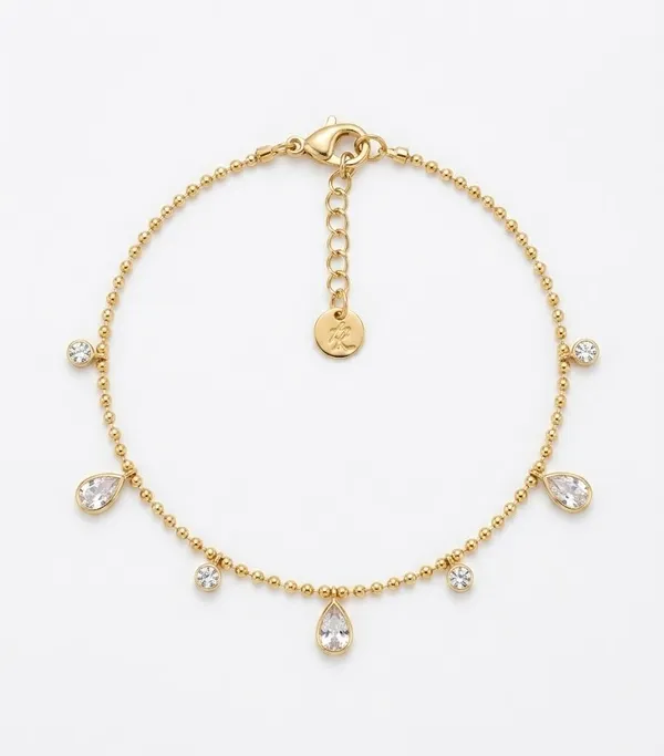 Gold_Beaded_Crystal_Teardrop_Charm_Anklet_For_Women_(ANSS-07)