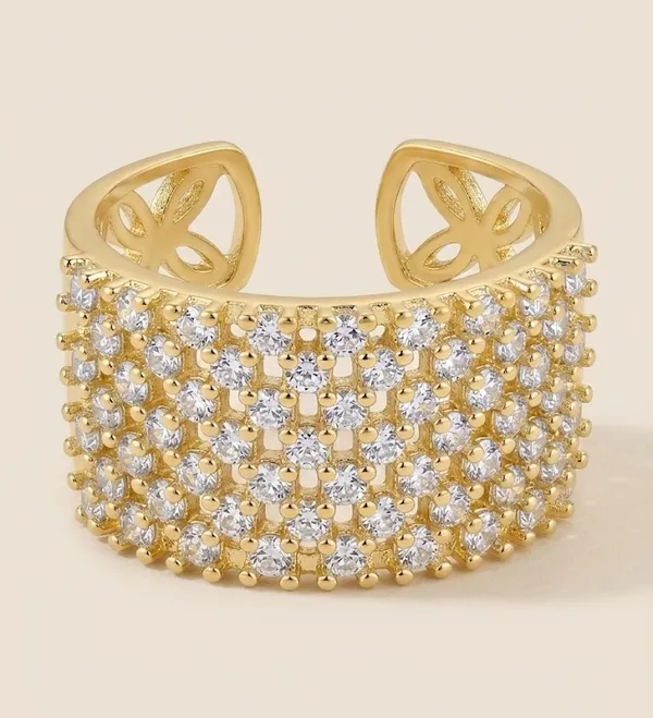 Gold_Stainless_Steel_Crystal_Pave_Wide_Adjustable_Cuff_Ring_For_Women_(RGSS-07B)