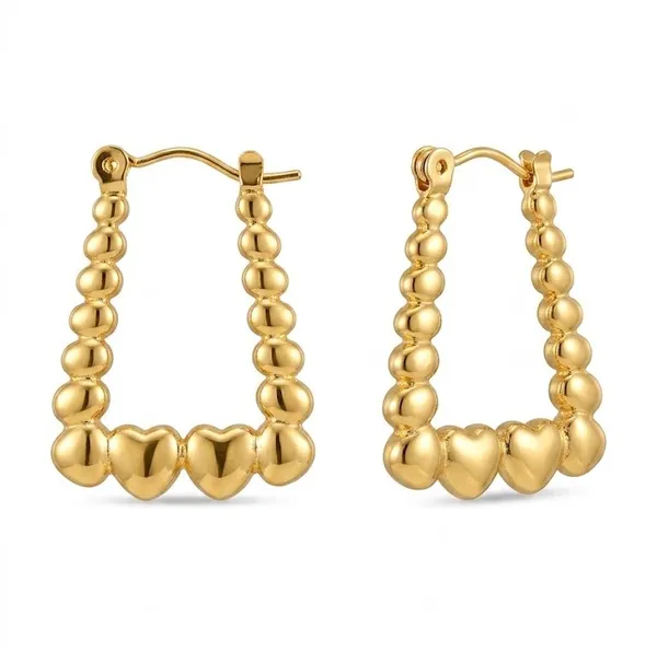 Gold_Stainless_Steel_Beaded_Heart_Charm_Hoop_Earrings_For_Women_(ERSS-30)